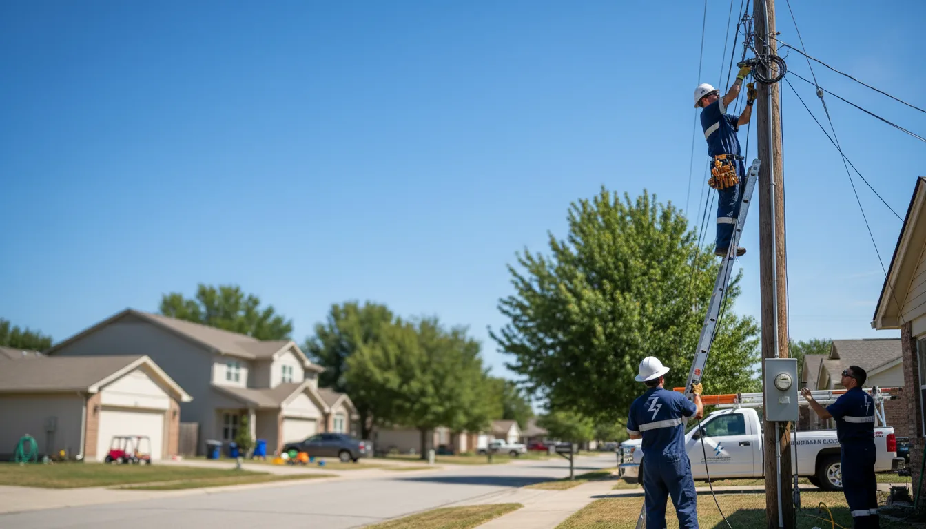Residential electrician providing installation services in Kiowa, OK